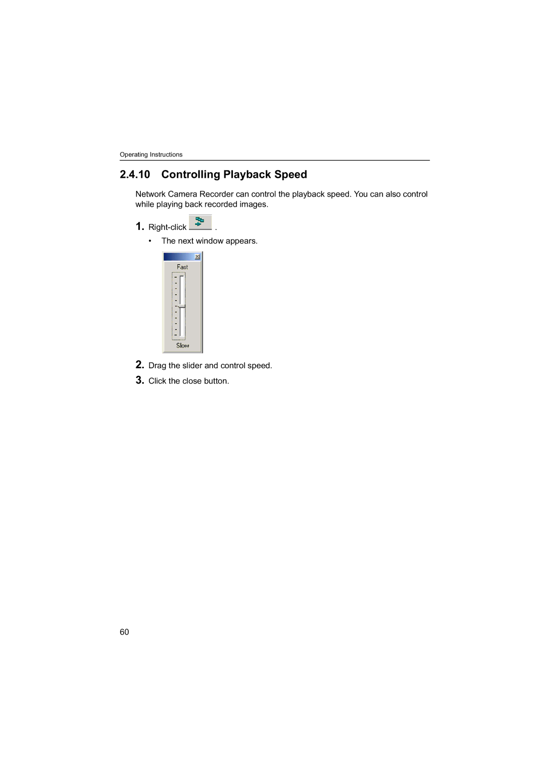 Panasonic BB-HNP60 operating instructions Controlling Playback Speed 