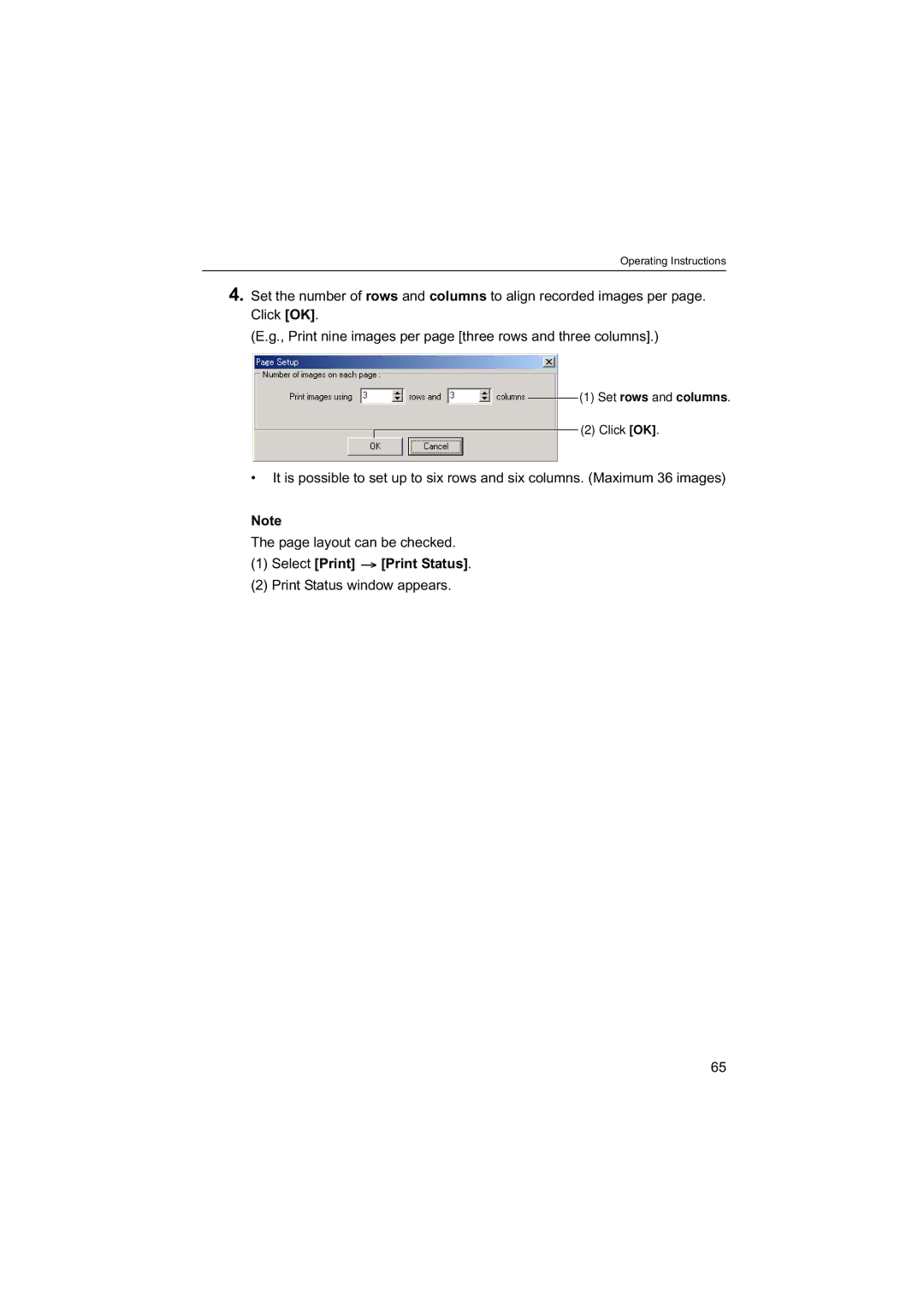 Panasonic BB-HNP60 operating instructions Select Print Print Status 