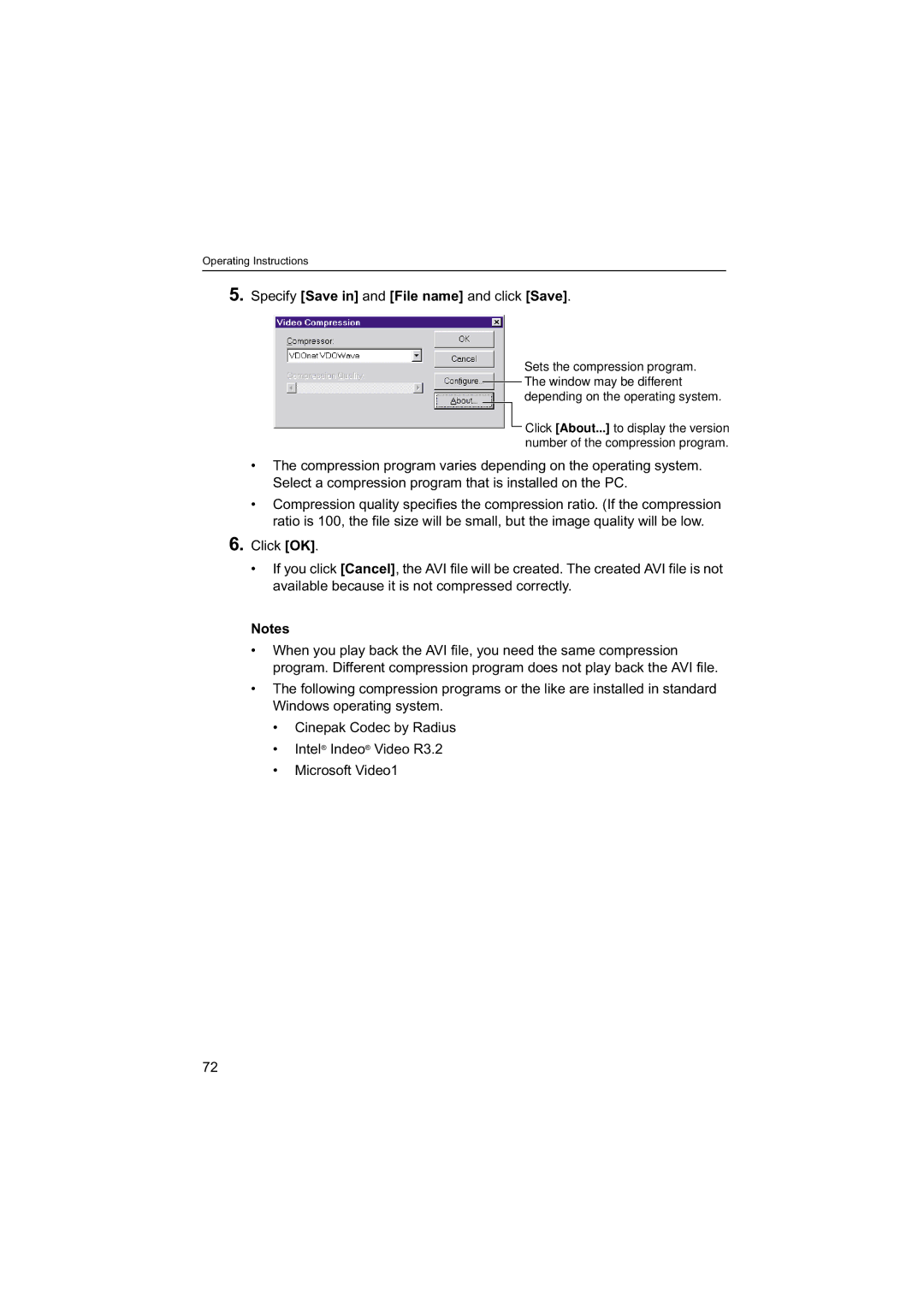 Panasonic BB-HNP60 operating instructions Specify Save in and File name and click Save 