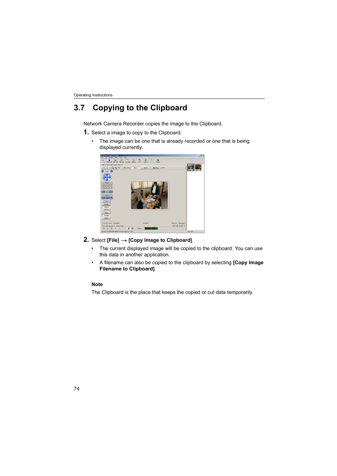 Panasonic BB-HNP60 operating instructions Copying to the Clipboard, Select File Copy Image to Clipboard 