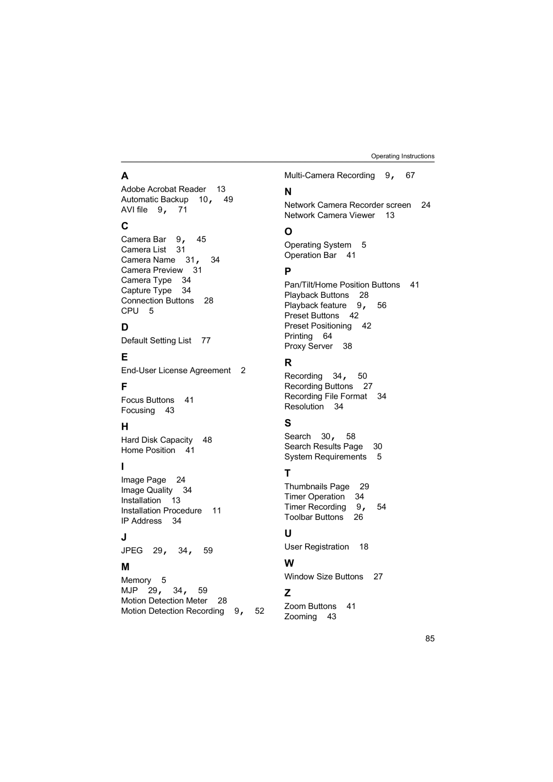 Panasonic BB-HNP60 operating instructions Jpeg 