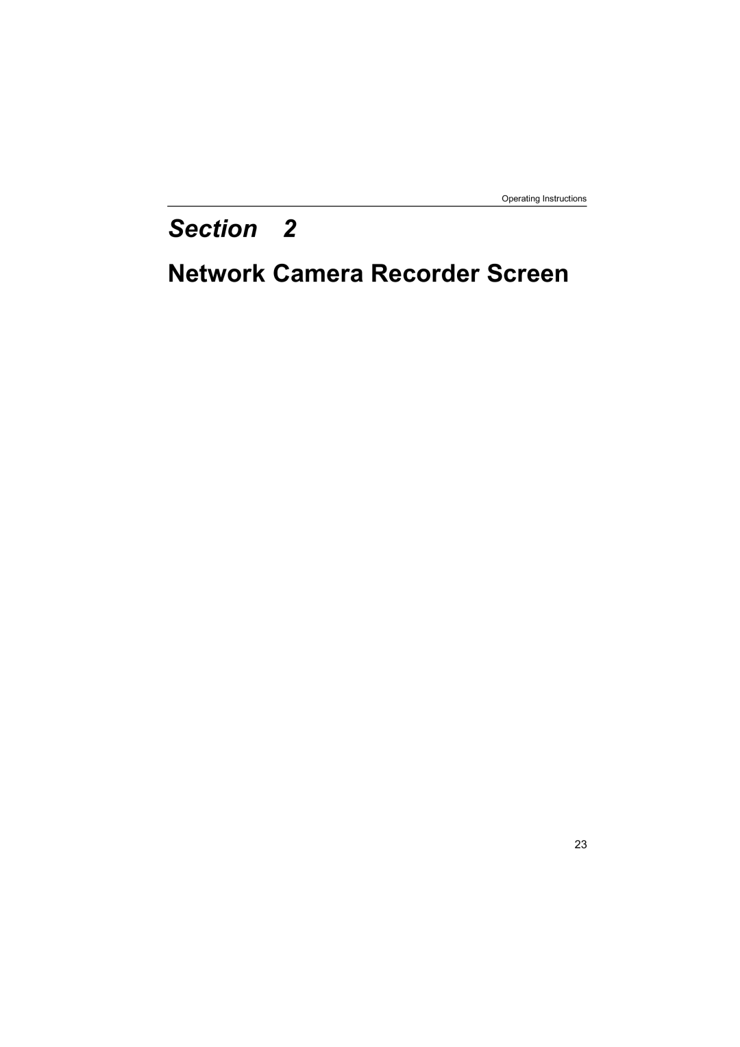 Panasonic BB-HNP60 operating instructions Network Camera Recorder Screen 