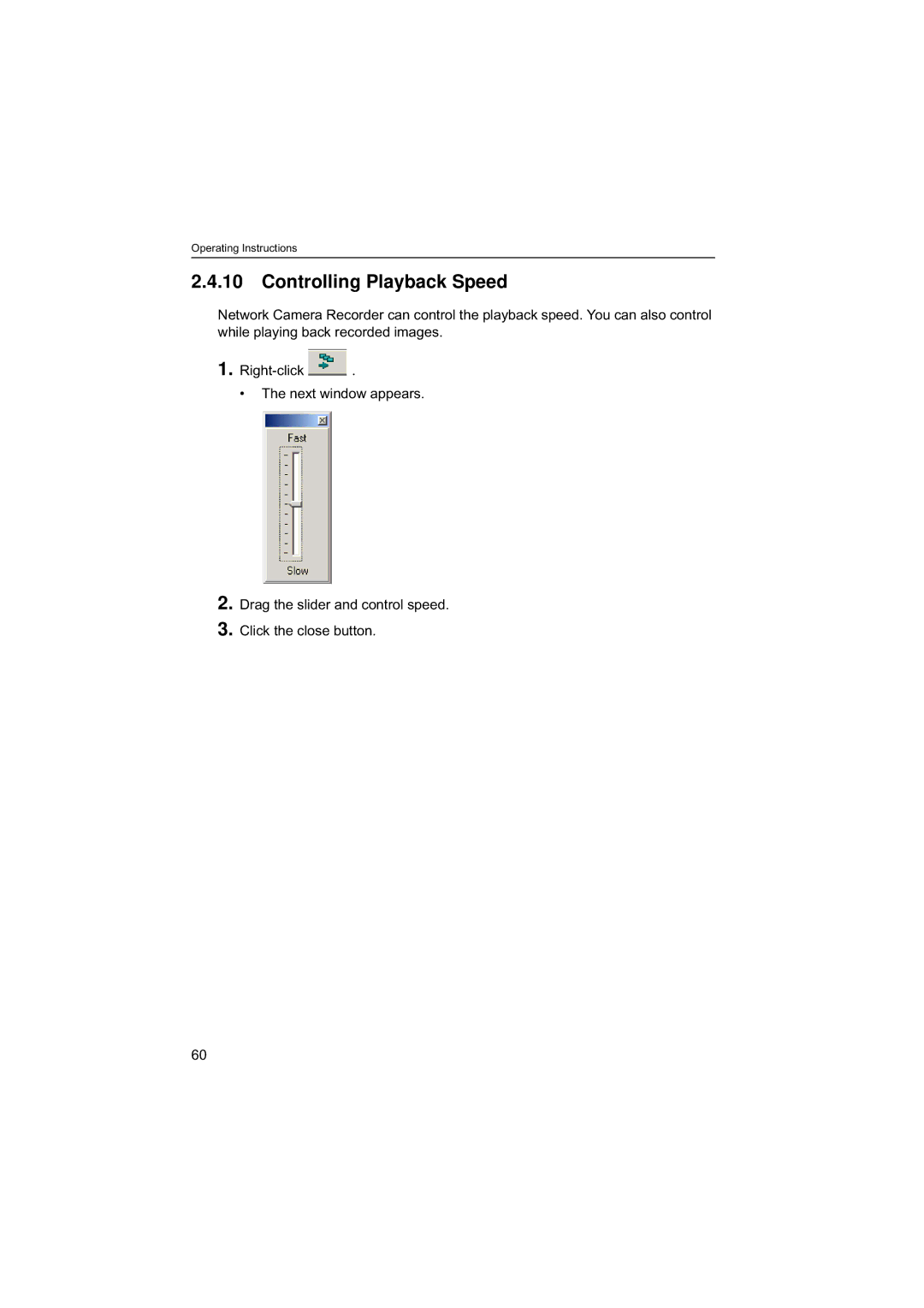 Panasonic BB-HNP60 operating instructions Controlling Playback Speed 