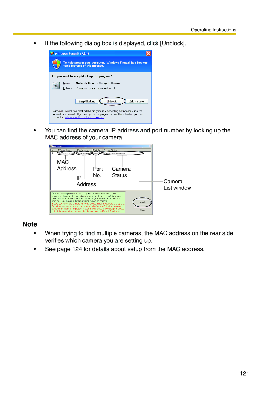 Panasonic BL-C1 operating instructions Mac 