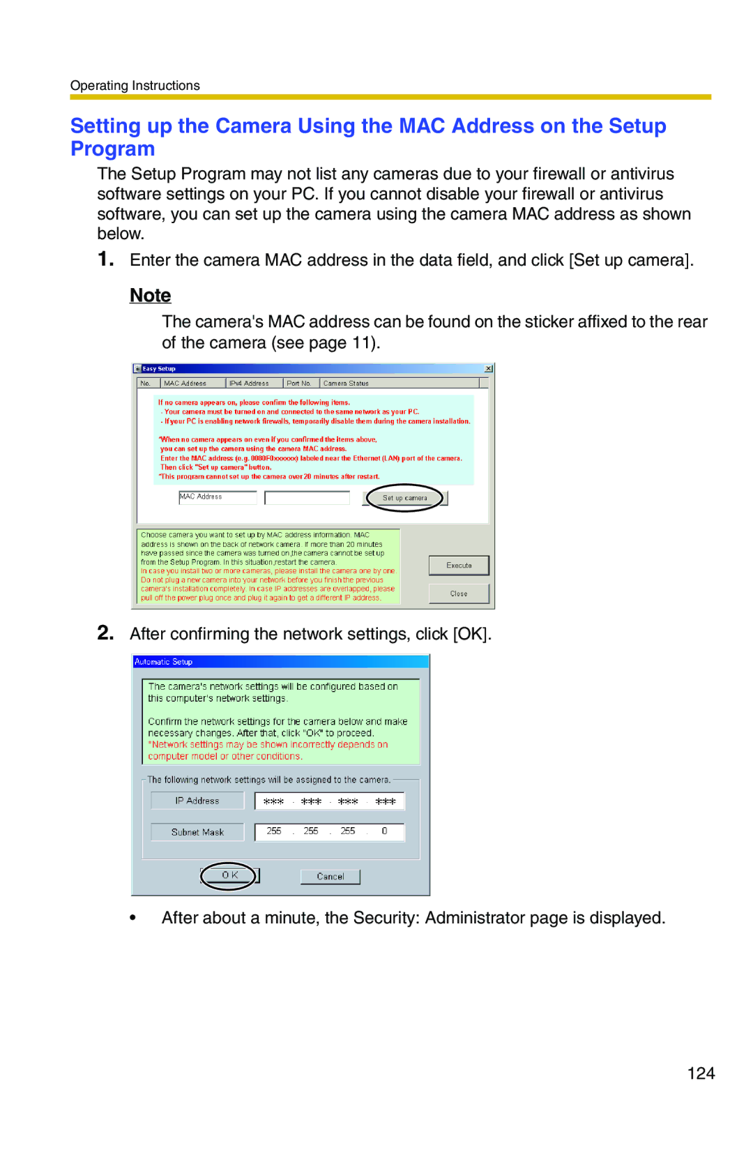 Panasonic BL-C1 operating instructions Operating Instructions 