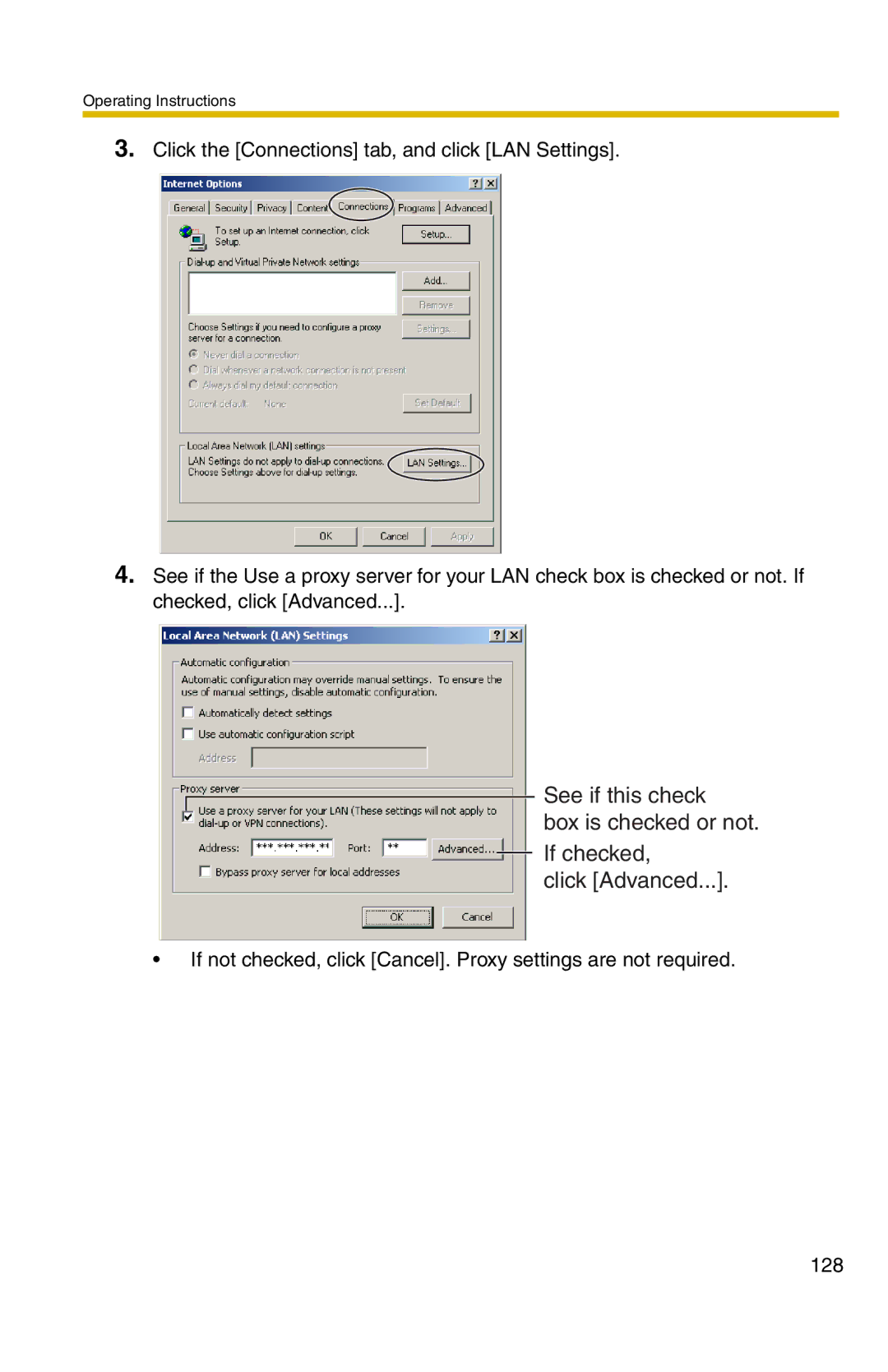 Panasonic BL-C1 operating instructions Operating Instructions 