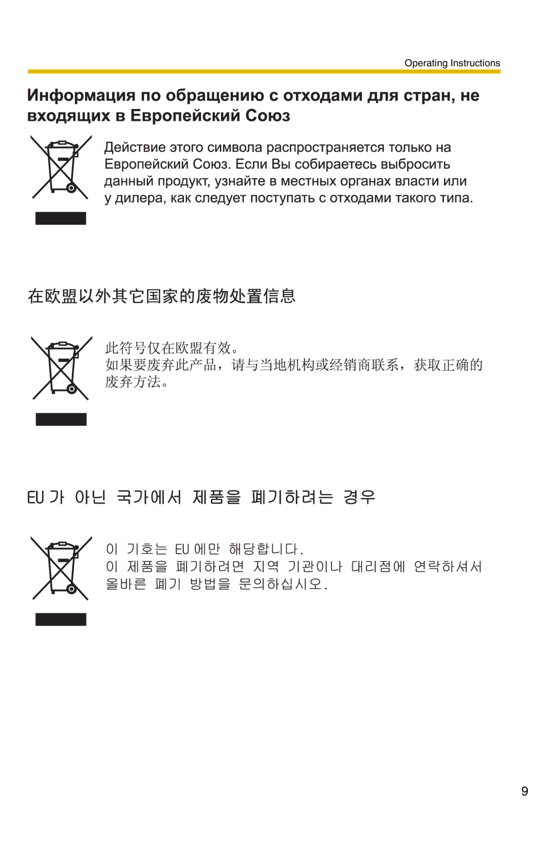 Panasonic BL-C1 operating instructions Operating Instructions 