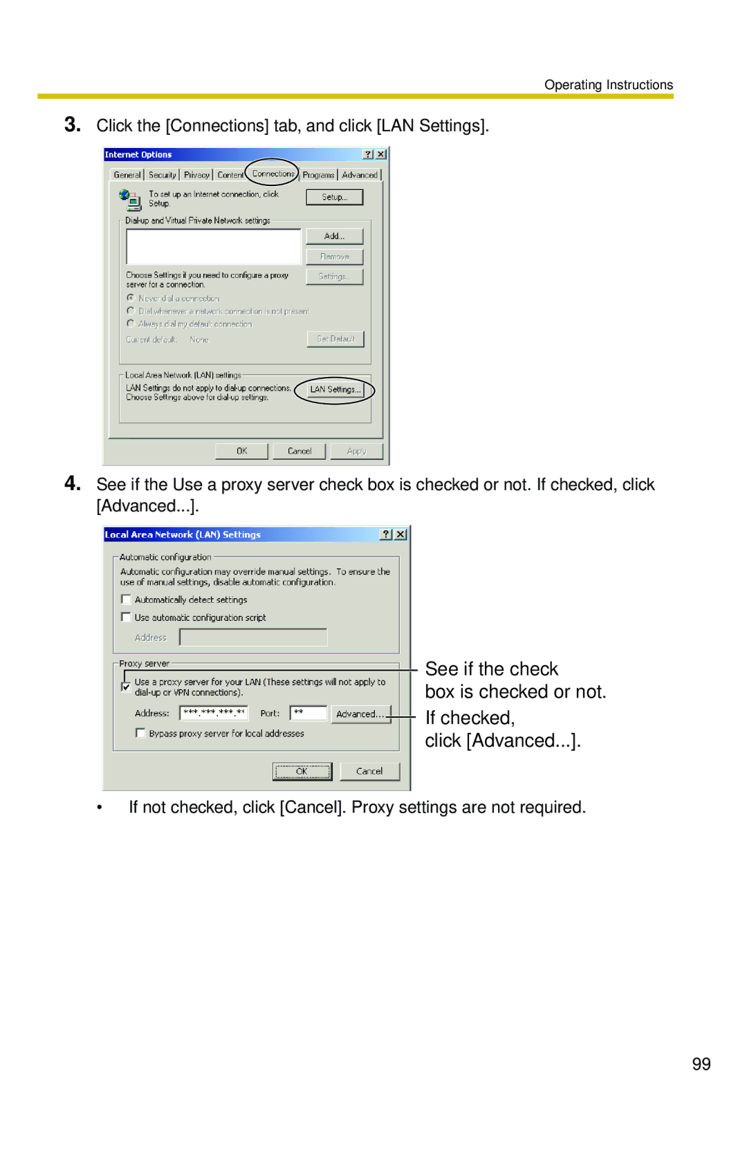 Panasonic BL-C10 operating instructions Operating Instructions 