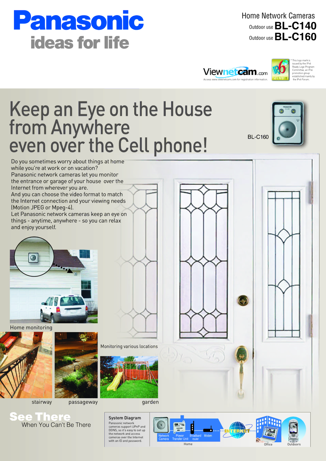 Panasonic manual Outdoor use BL-C140Outdoor use BL-C160, System Diagram 