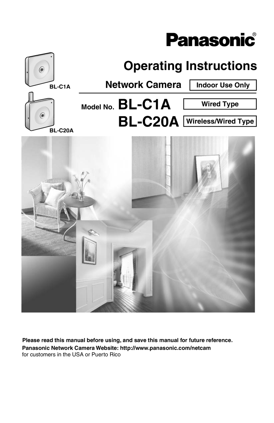 Panasonic operating instructions BL-C1A BL-C20A, Network Camera 