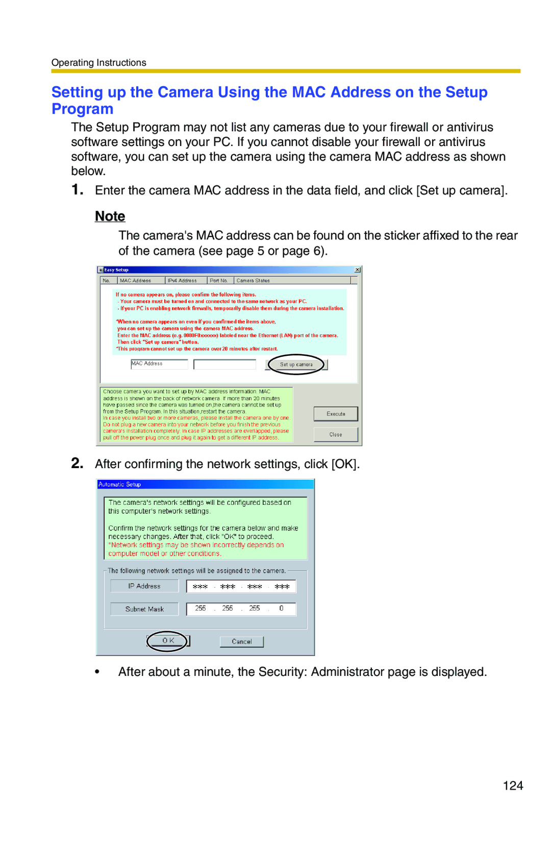 Panasonic BL-C1A, BL-C20A operating instructions Operating Instructions 