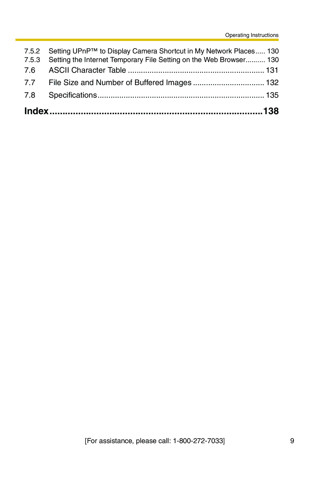 Panasonic BL-C20A, BL-C1A operating instructions 138 