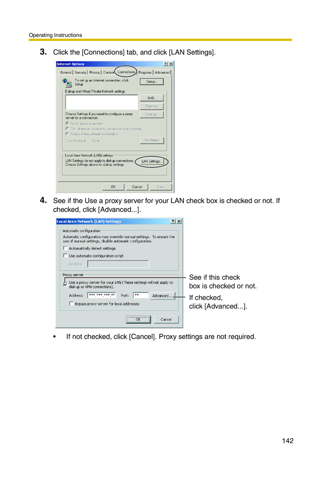 Panasonic BL-C20 operating instructions Operating Instructions 