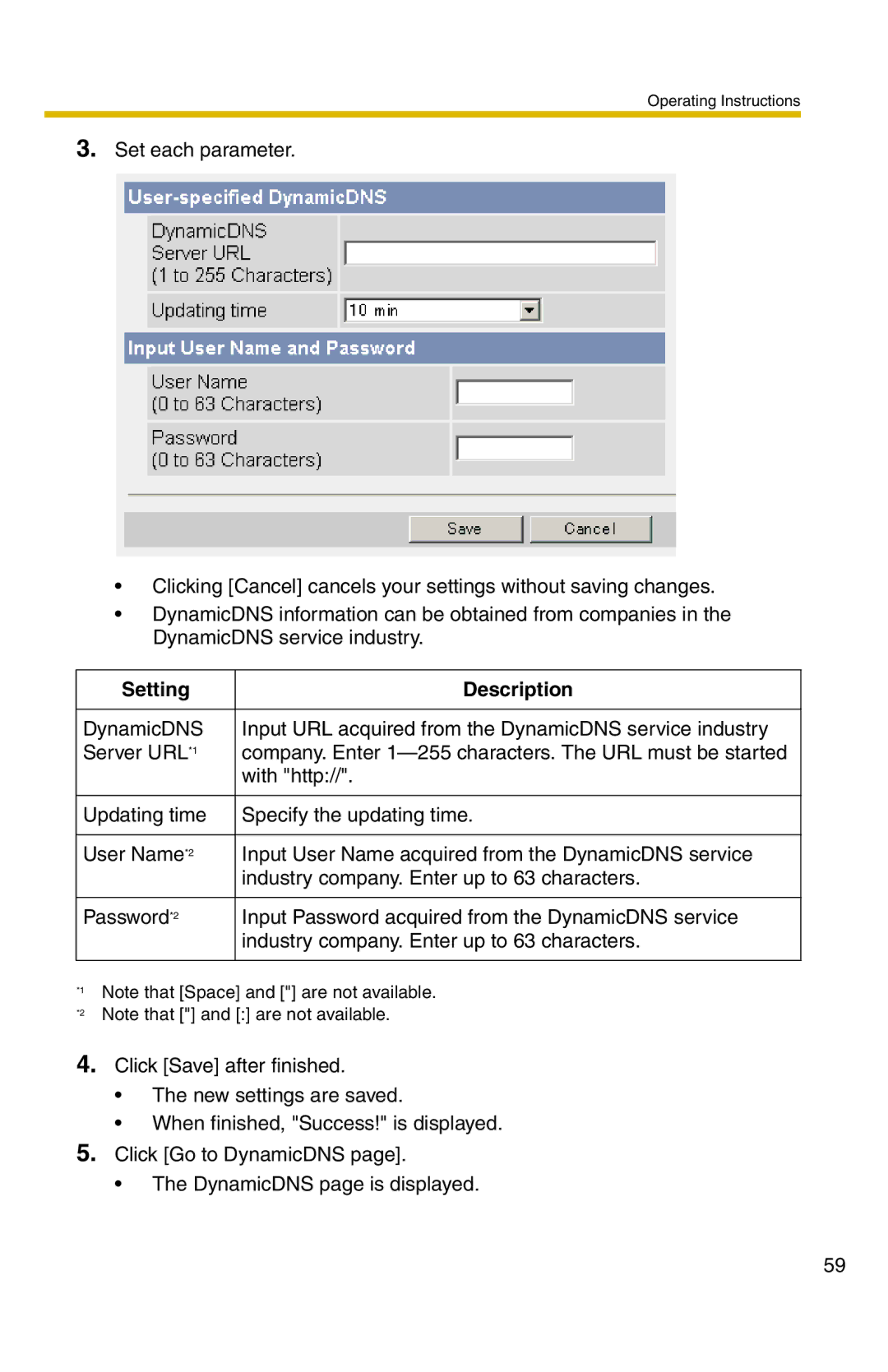 Panasonic BL-C20 operating instructions With http 