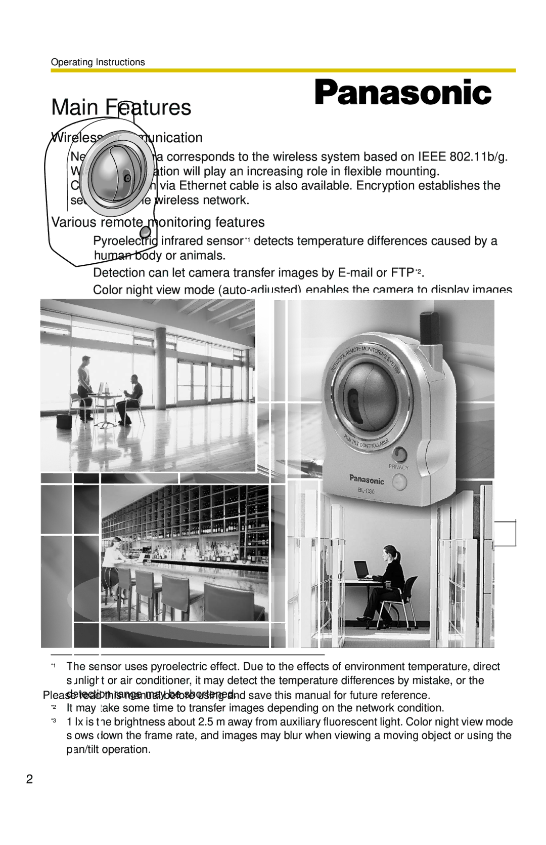 Panasonic BL-C30 Privacy Monitoring Purpose Privacy mode, Protecting privacy, Monitoring Off, Remote monitoring 