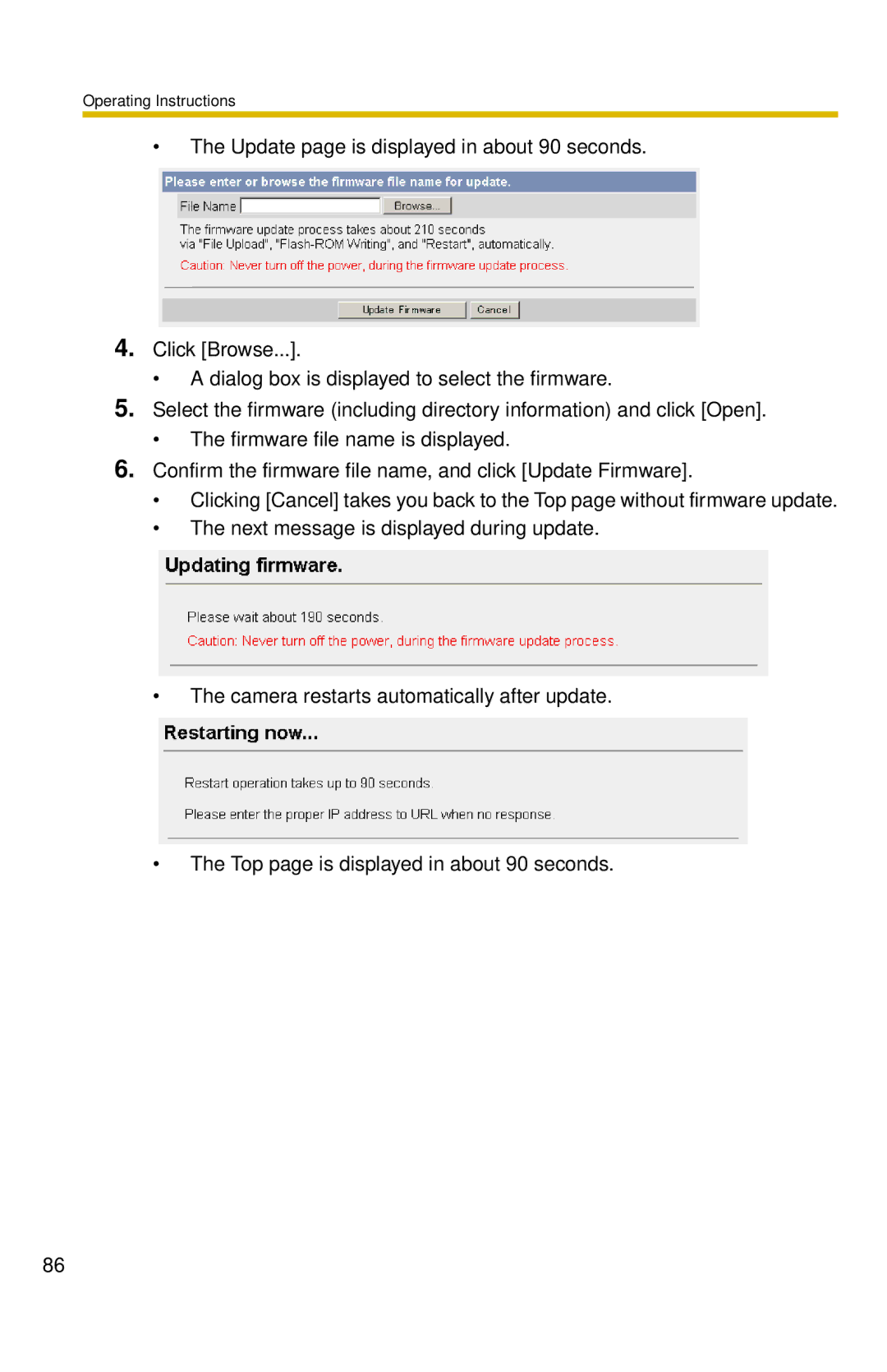 Panasonic BL-C30 operating instructions Operating Instructions 