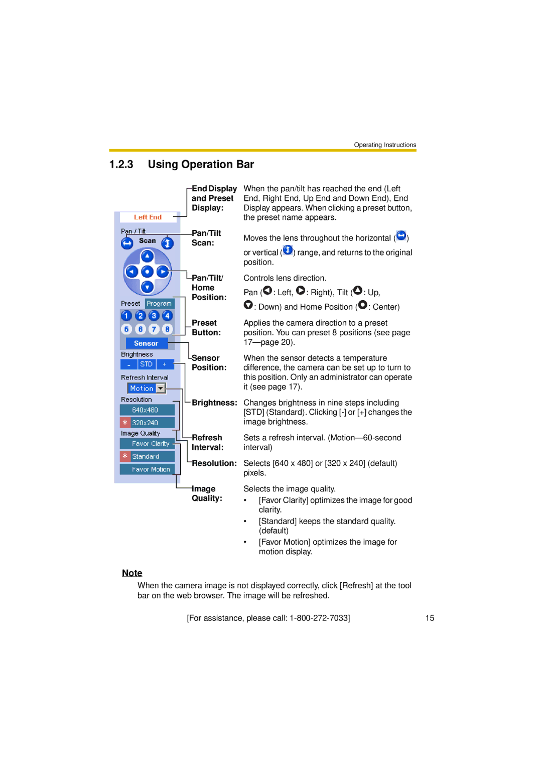 Panasonic BL-C30A operating instructions Using Operation Bar, Interval interval 