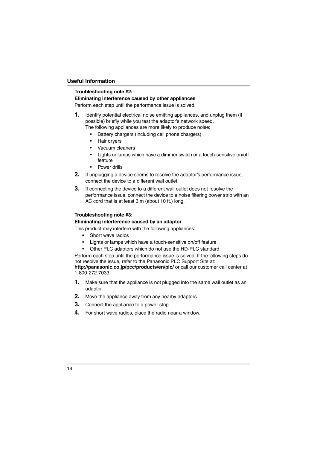 Panasonic BL-PA100A important safety instructions Useful Information 