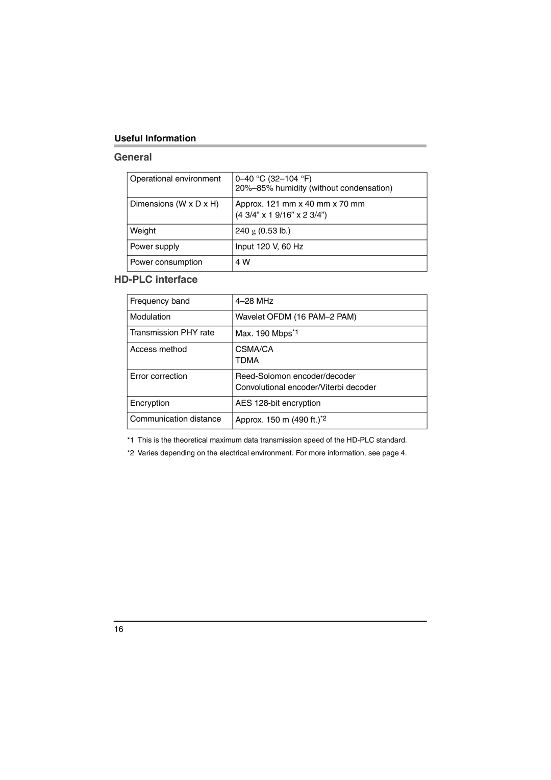 Panasonic BL-PA100A important safety instructions General, HD-PLC interface 