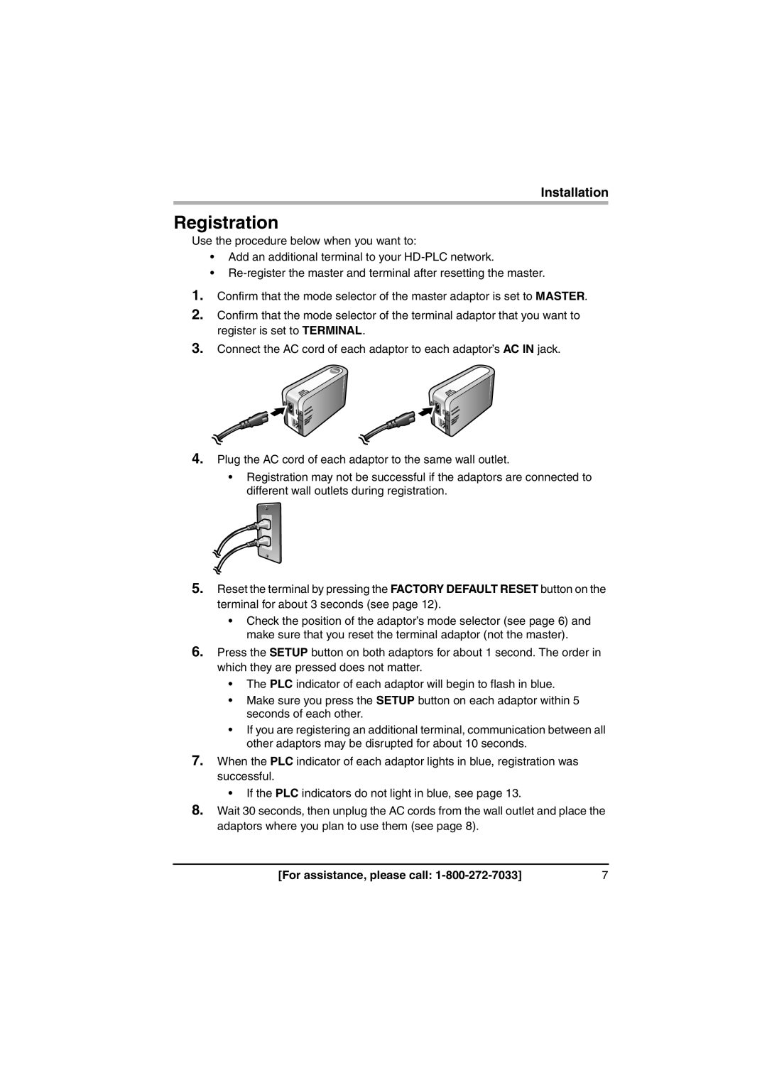 Panasonic BL-PA100A important safety instructions Registration, Installation, For assistance, please call 