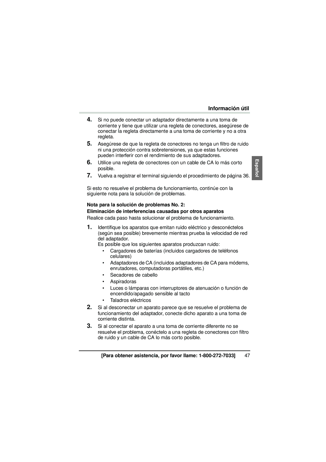 Panasonic BL-PA300A operating instructions Información útil 