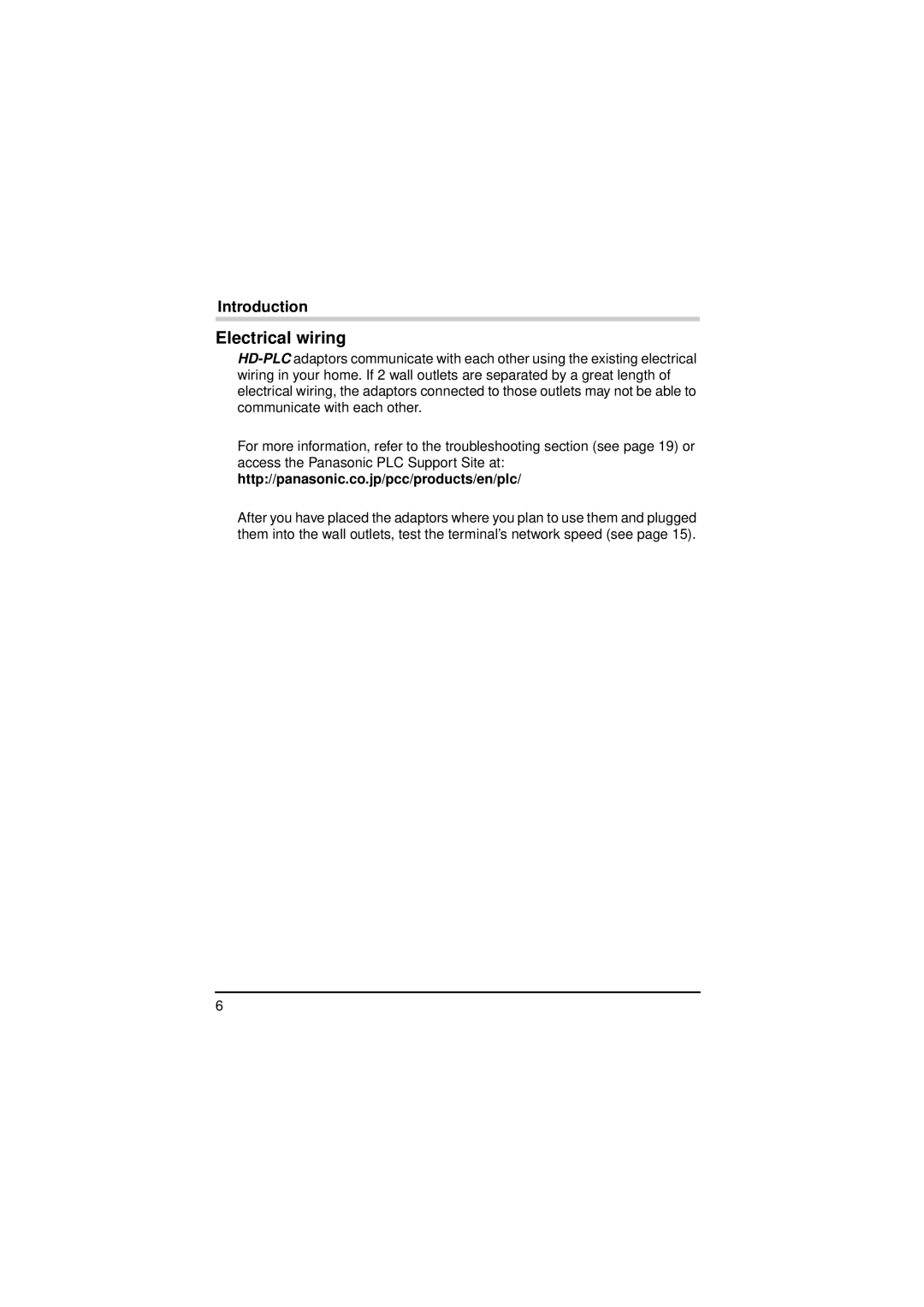 Panasonic BL-PA300A operating instructions Electrical wiring 