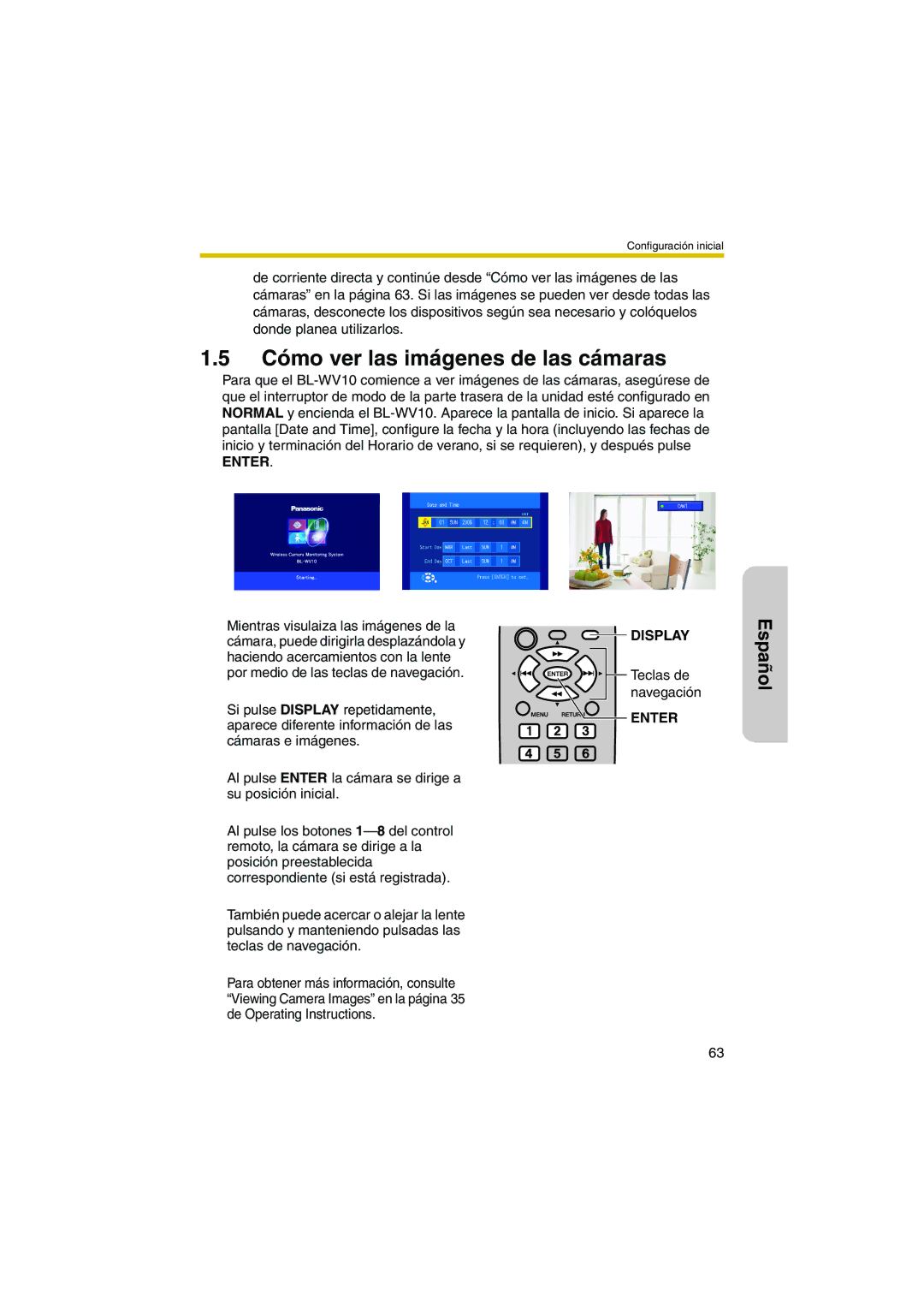 Panasonic BL-WV10 manual Cómo ver las imágenes de las cámaras 