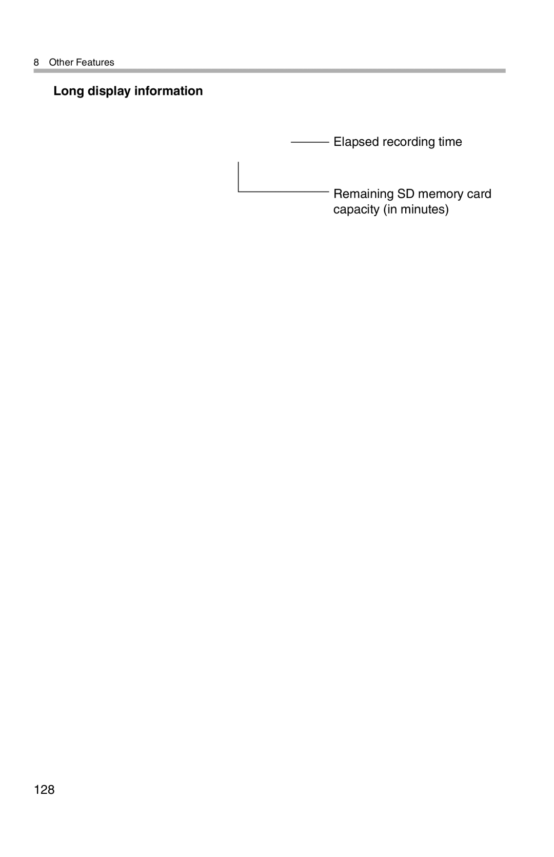 Panasonic BL-WV10A operating instructions Long display information 