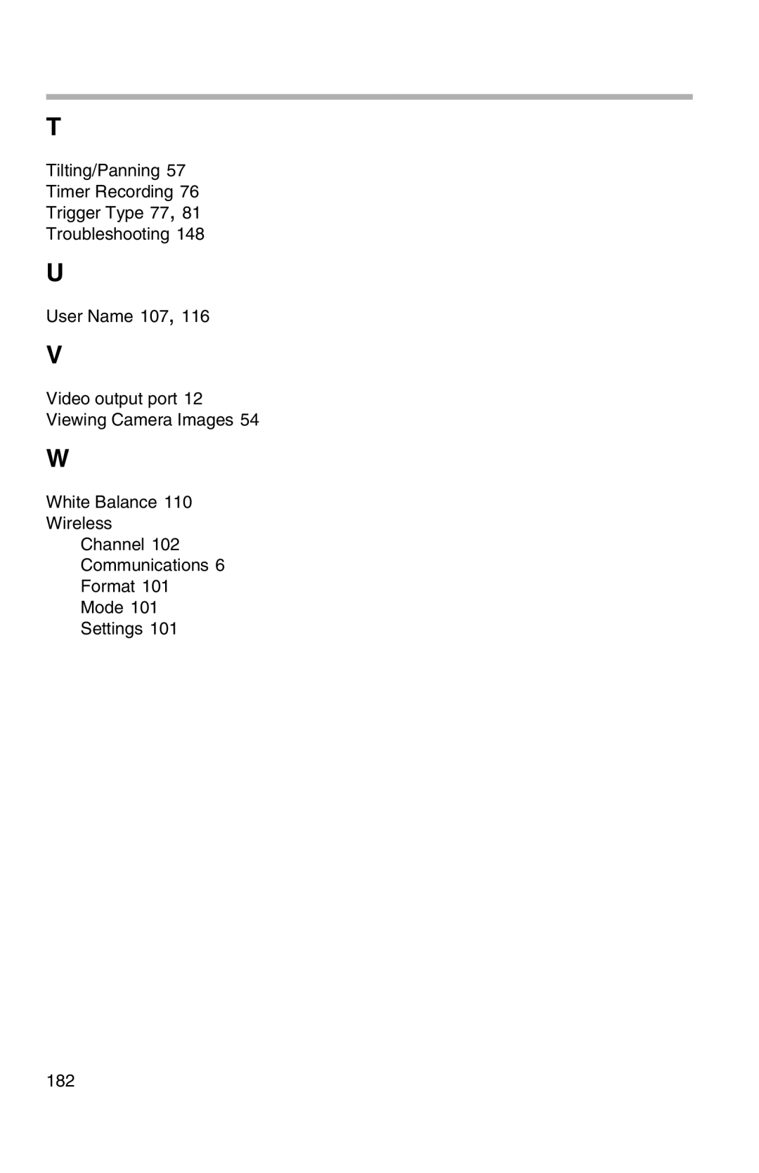 Panasonic BL-WV10A operating instructions 