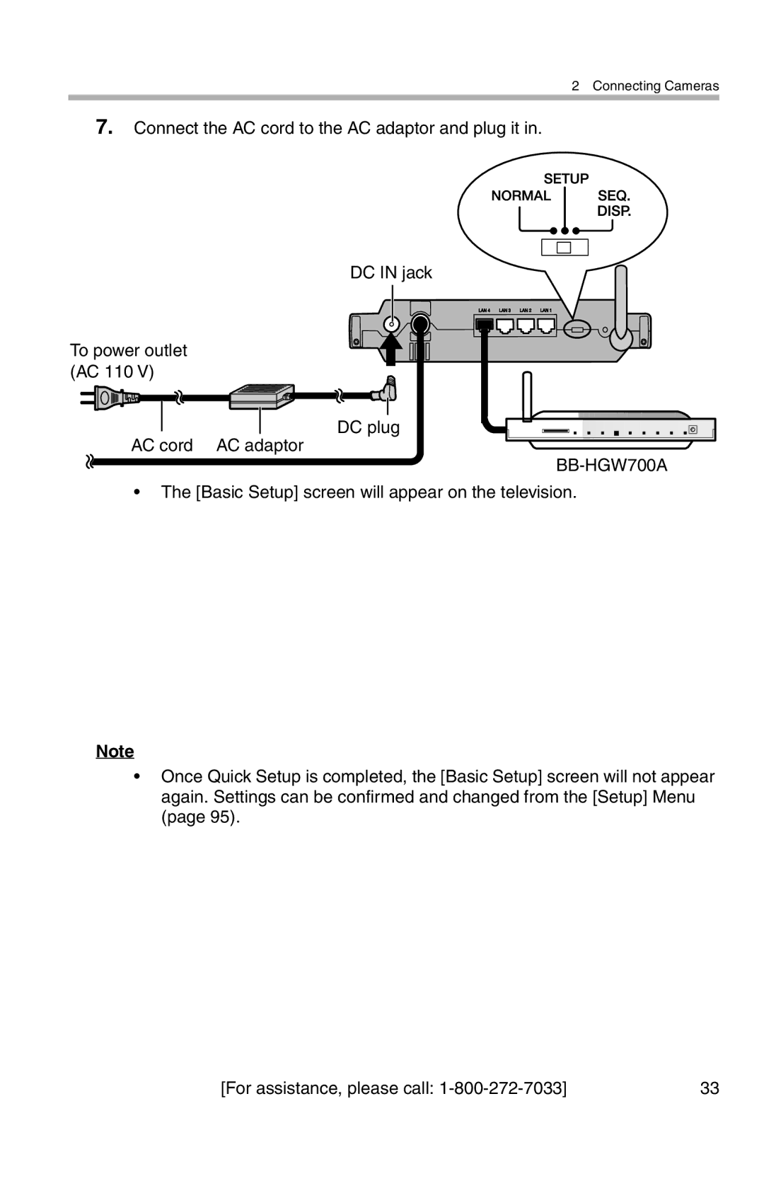 Panasonic BL-WV10A operating instructions BB-HGW700A 