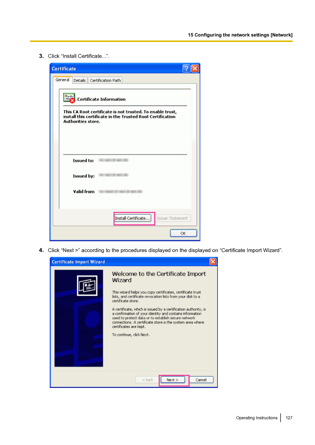 Panasonic BLVT164P operating instructions Operating Instructions 127 