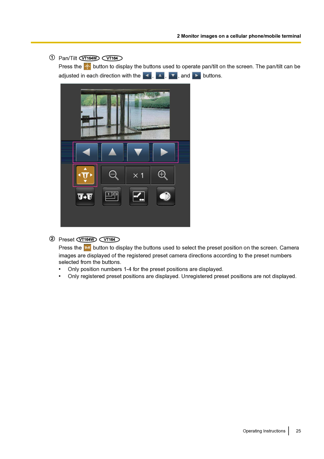 Panasonic BLVT164P operating instructions Pan/Tilt VT164W VT164 