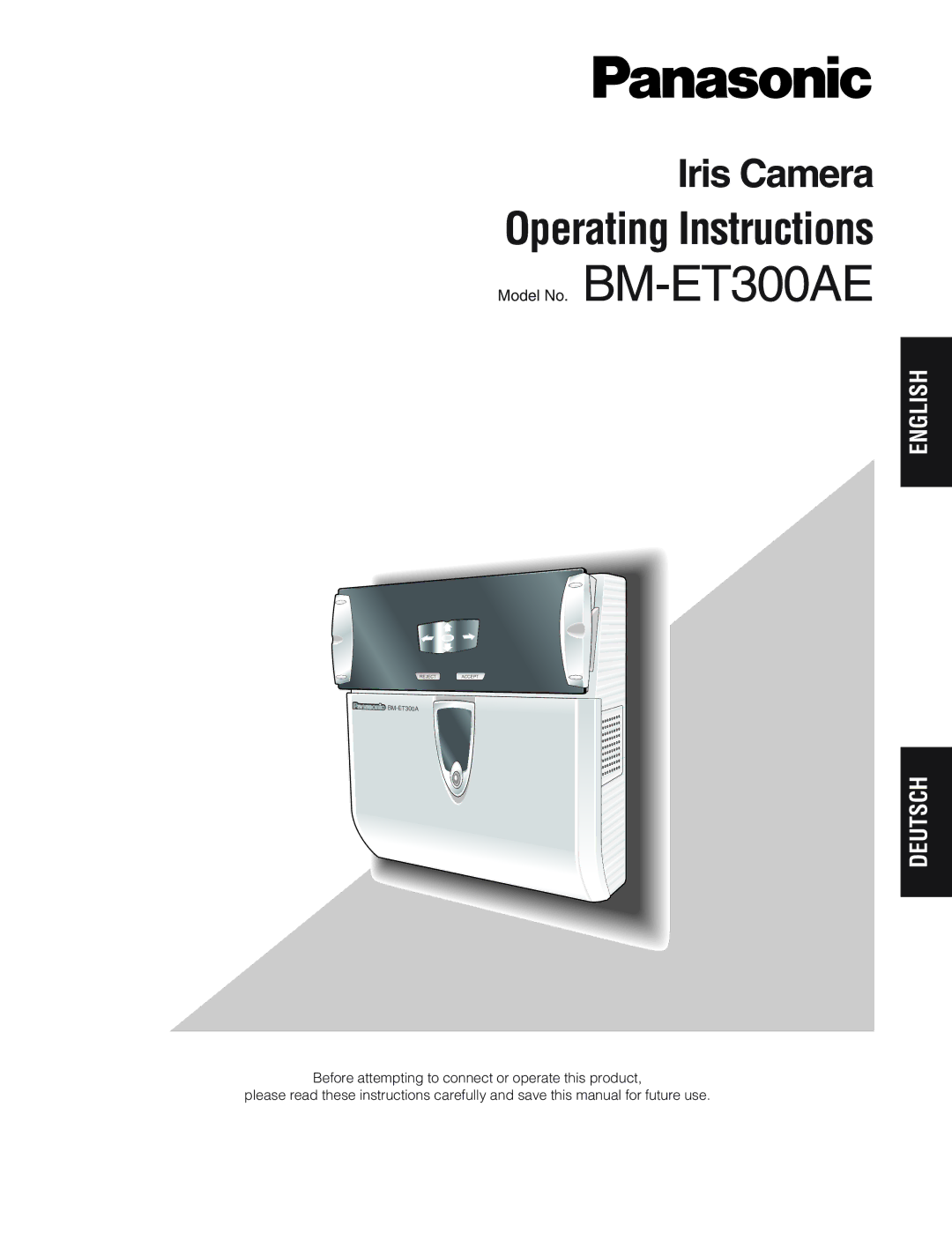 Panasonic BM-ET300AE operating instructions Operating Instructions 