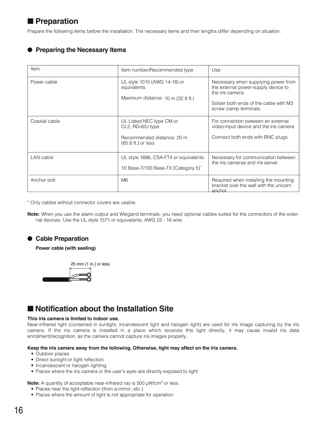 Panasonic BM-ET300AE Preparation, Notification about the Installation Site, Preparing the Necessary Items 