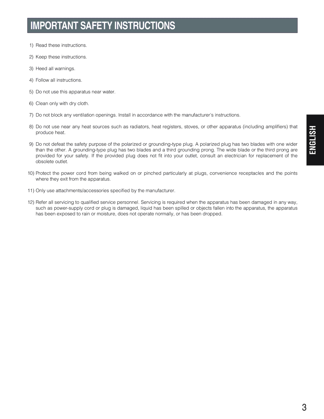 Panasonic BM-ET300AE operating instructions Important Safety Instructions 