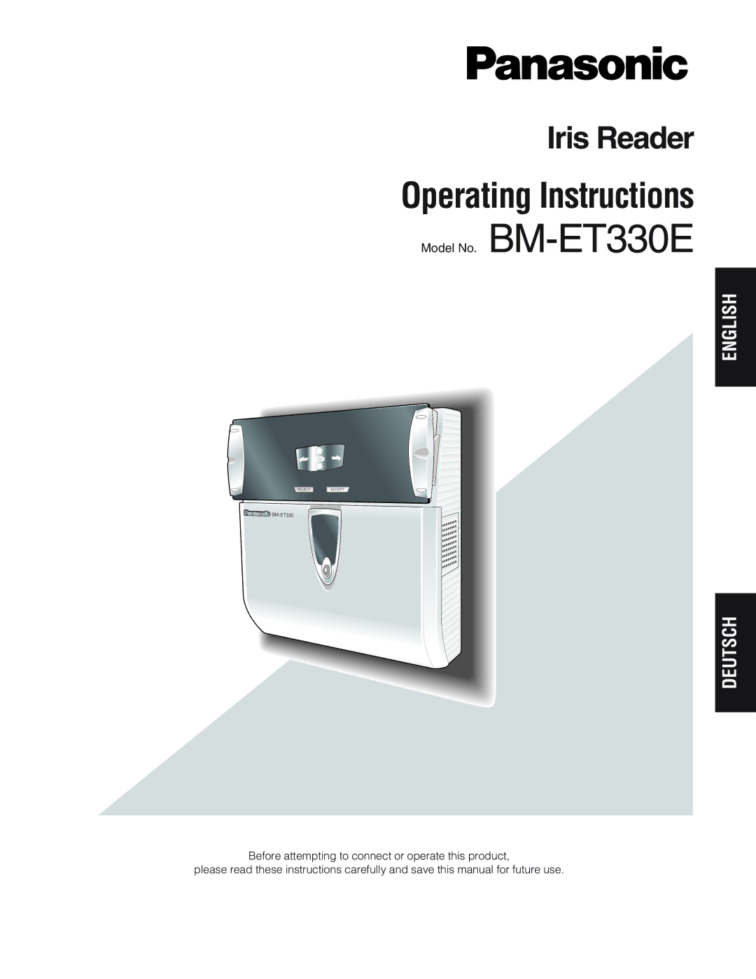 Panasonic BM-ET330 operating instructions Operating Instructions 