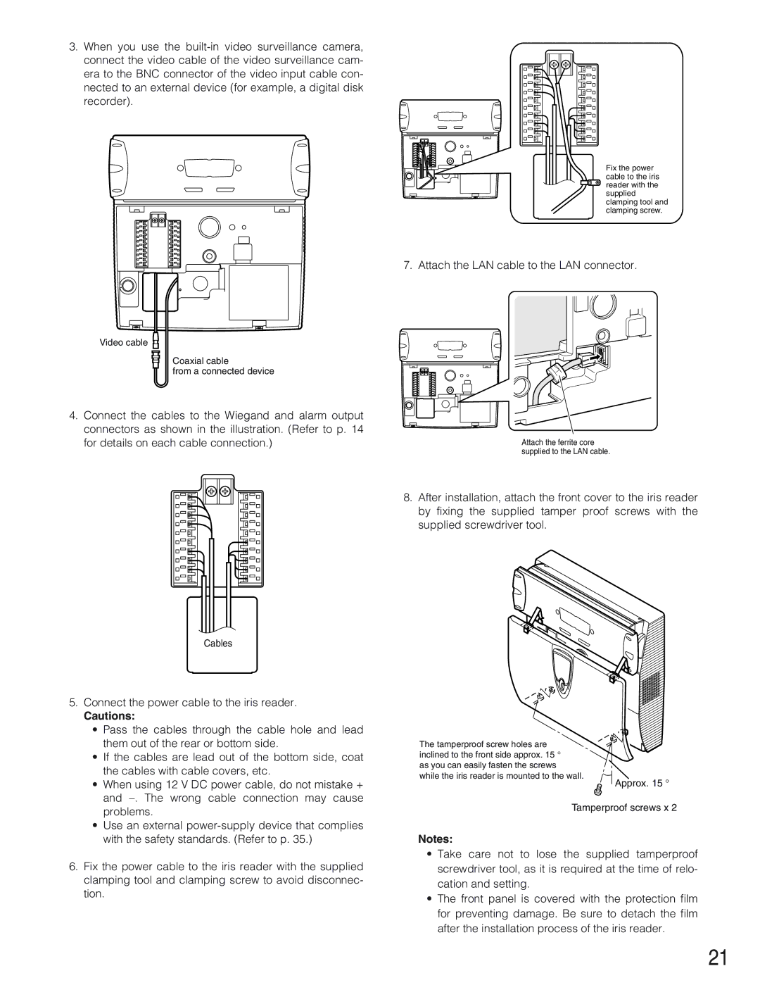 Panasonic BM-ET330 operating instructions Attach the LAN cable to the LAN connector 