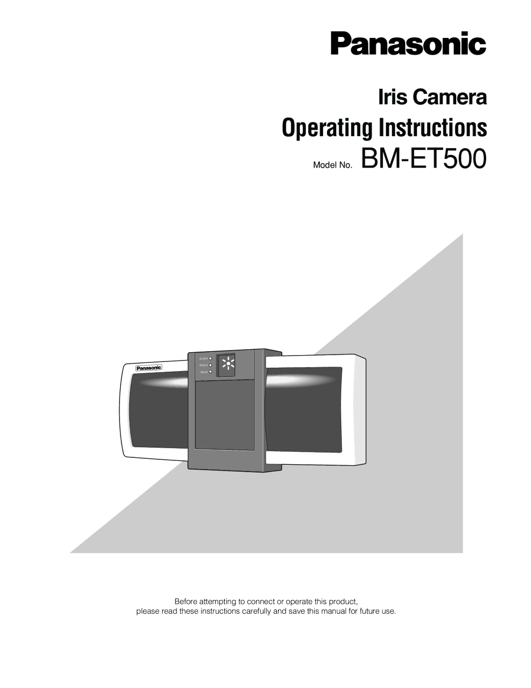 Panasonic BM-ET500 operating instructions Operating Instructions 