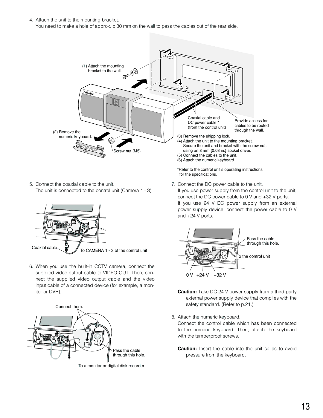 Panasonic BM-ET500 operating instructions Coaxial cable To Camera 1 3 of the control unit 