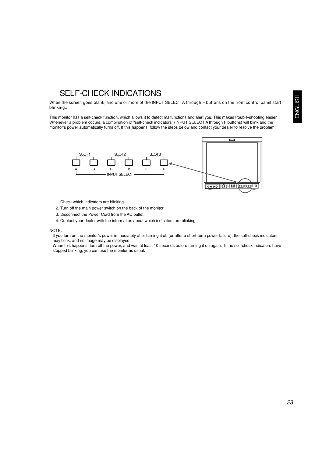 Panasonic BT-H1700AE manual  SELF-CHECK Indications, SLOT3 