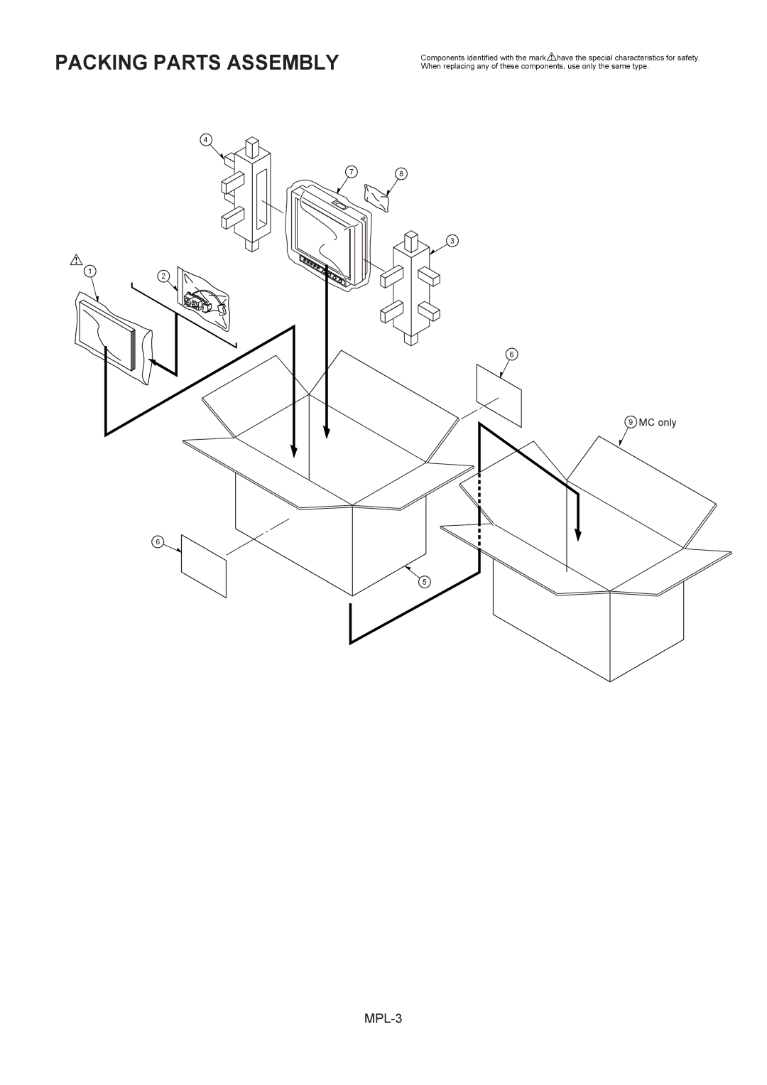 Panasonic BT-LH900AP, BT-LH900MC manual Packing Parts Assembly 