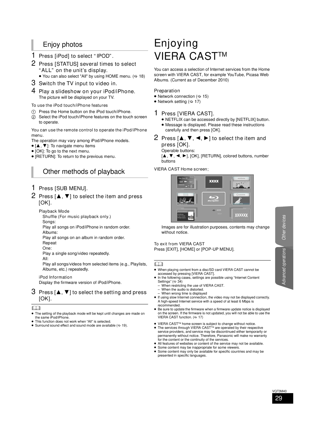 Panasonic BTT268 owner manual Enjoying, Enjoy photos, Other methods of playback 