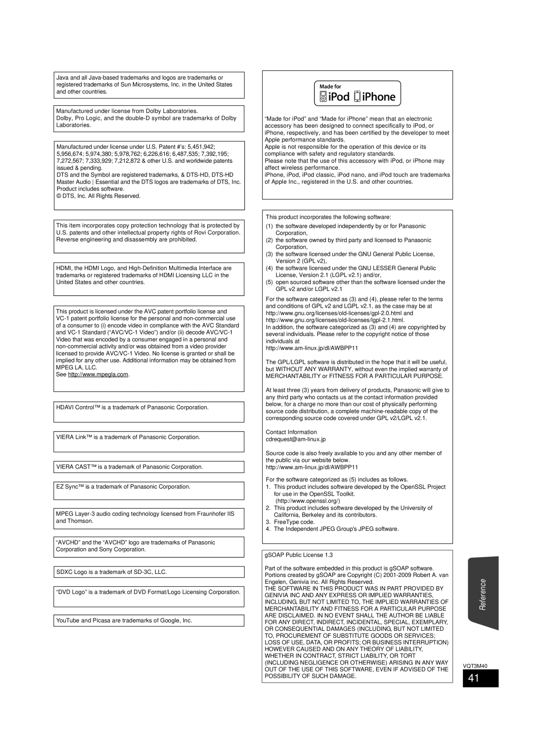 Panasonic BTT268 owner manual Reference 