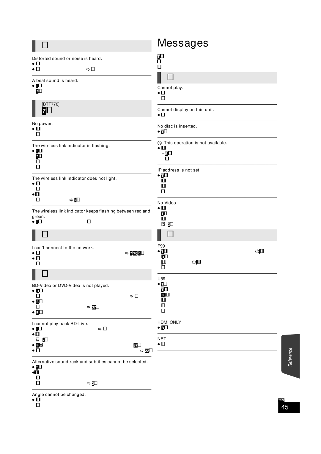 Panasonic BTT273, SC-BTT770, SC-BTT370 owner manual Messages 