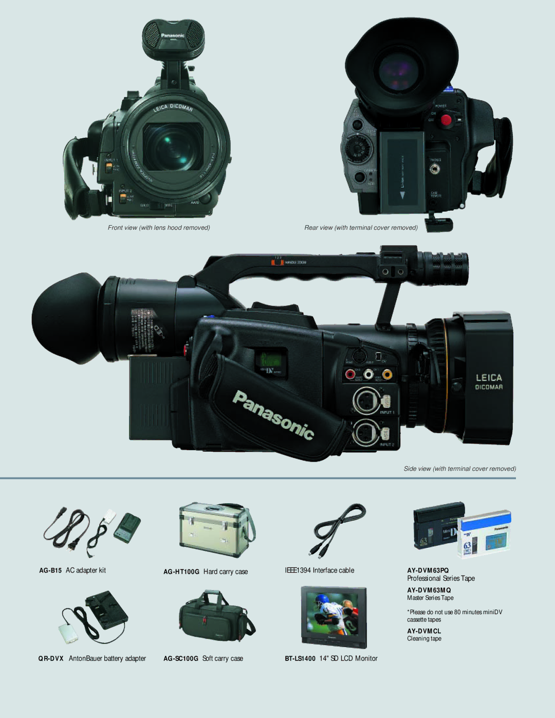 Panasonic Camera-Recorder manual AY-DVM63PQ 