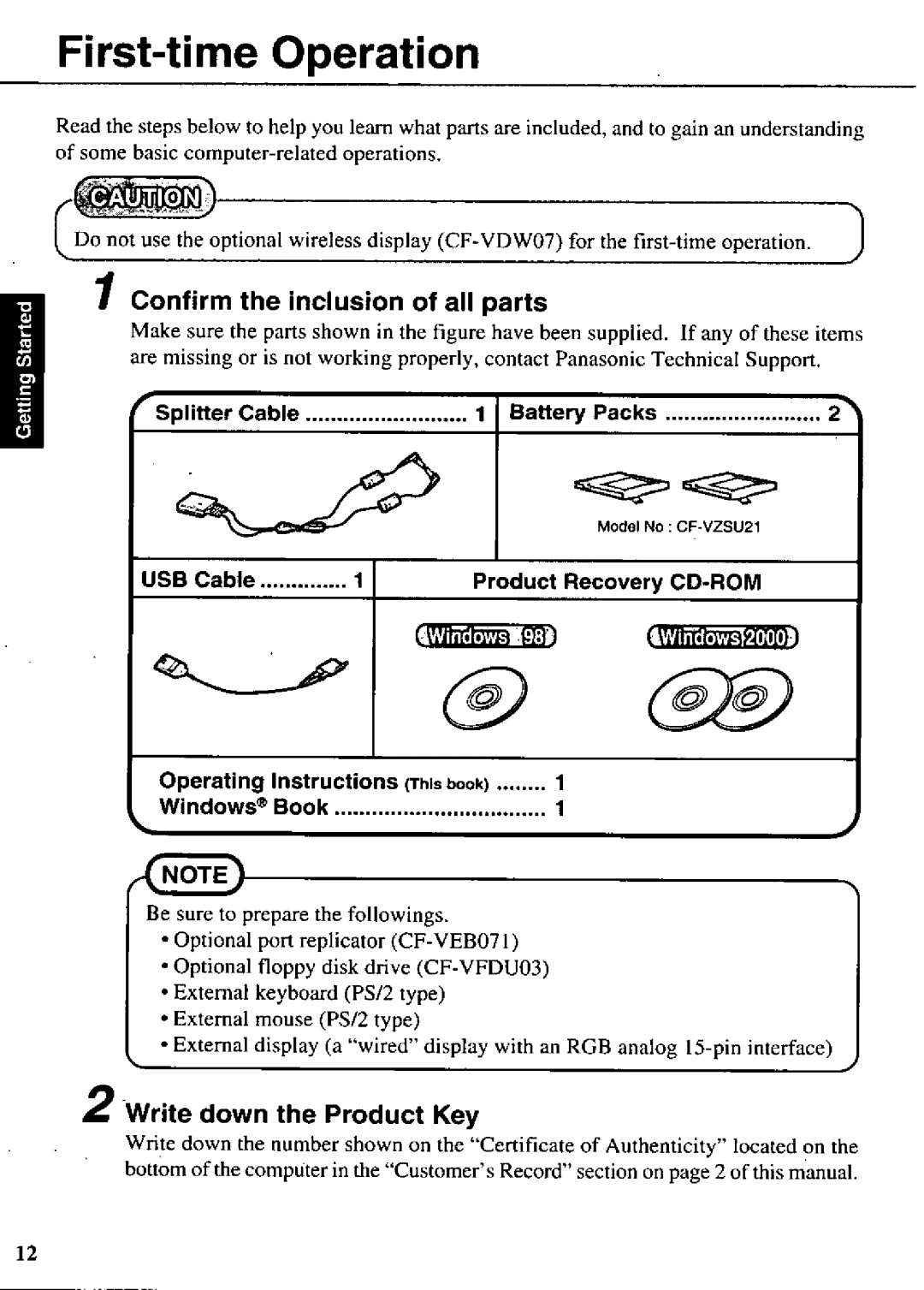 Panasonic CF-07 manual 