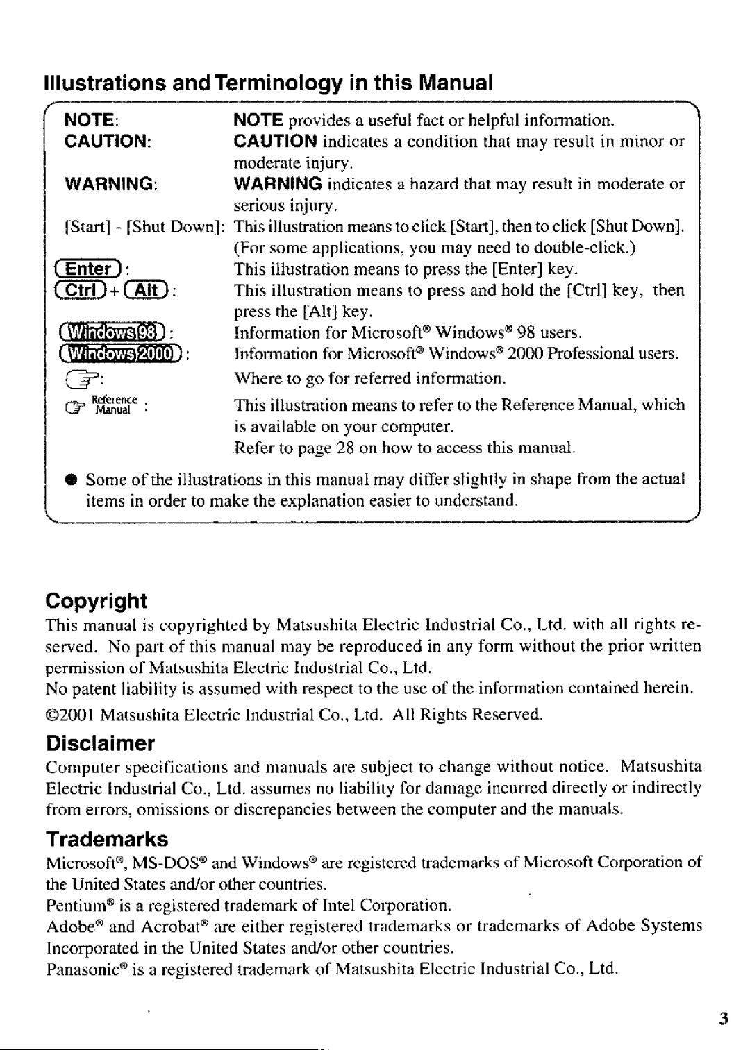 Panasonic CF-07 manual 