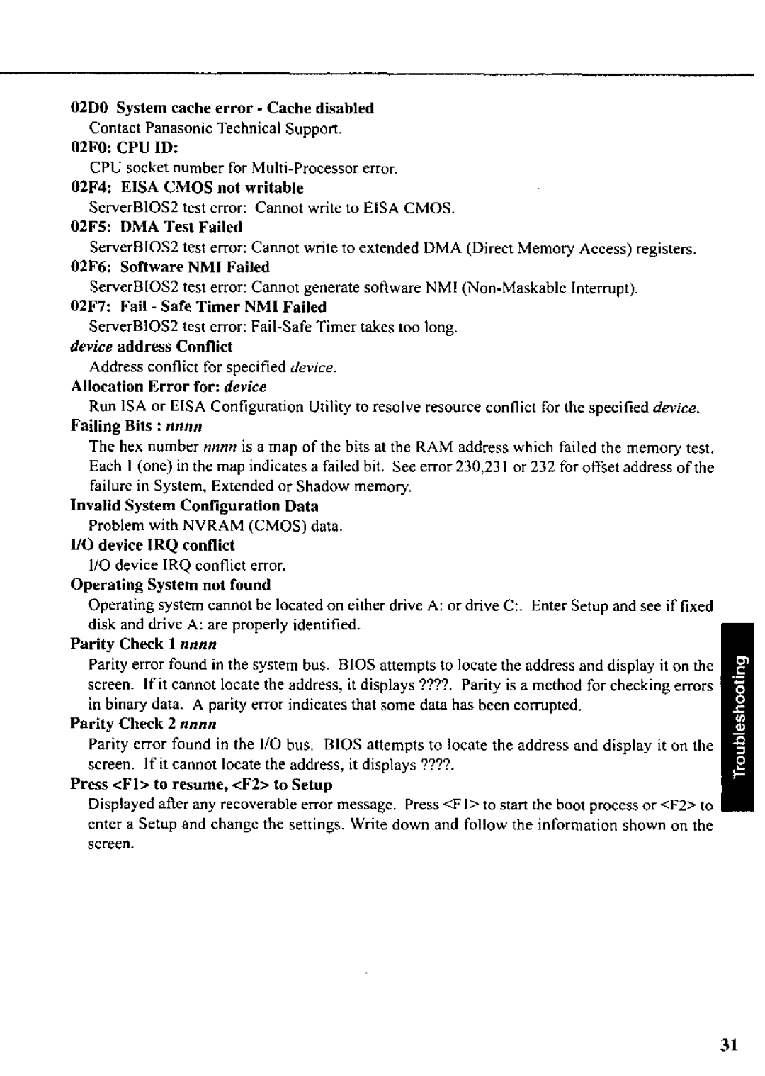 Panasonic CF-07 manual 