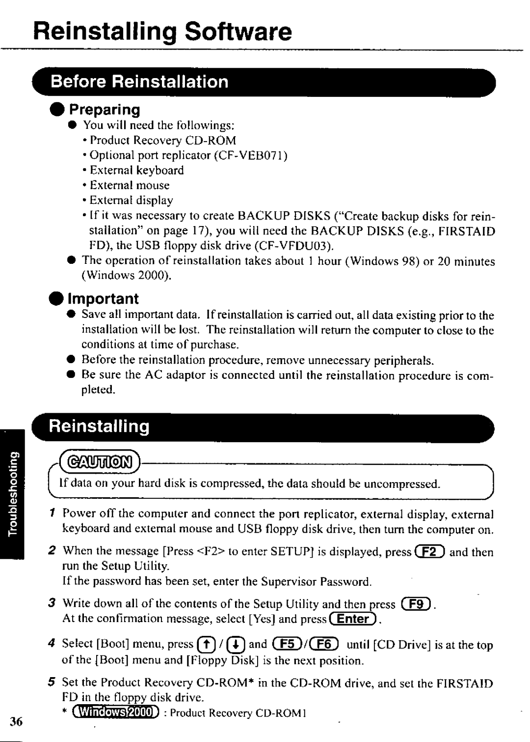 Panasonic CF-07 manual 