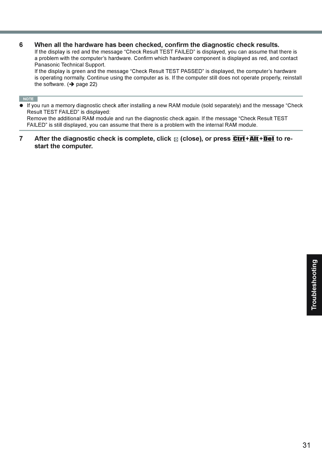 Panasonic CF-19 series appendix Troubleshooting 